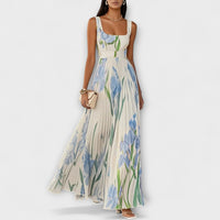 Hallie - Floral Maxi Dress – Weiß