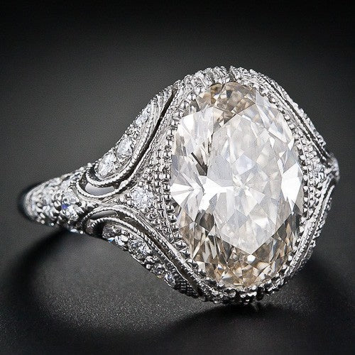 Vintage versilberter weißer Glitzer Ring