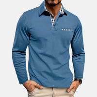 Ricanor™ | Langarm-Polo – Hellblau