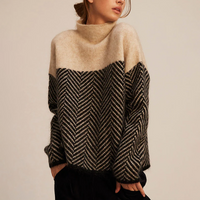 Isabelle - Trendiger Rollkragenpullover – Braun