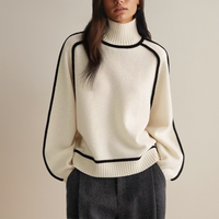 Flora - Winter Rollkragenpullover – Creme Weiß