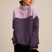 Isabelle - Trendiger Rollkragenpullover – Flieder