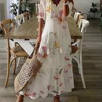 Dalia | Fließendes Boho Maxikleid – Weiß 1