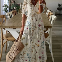 Dalia | Fließendes Boho Maxikleid – Weiß 2