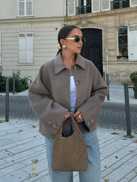 Damen anspruchsvolle leichte Jacke | Herbst – Taupe