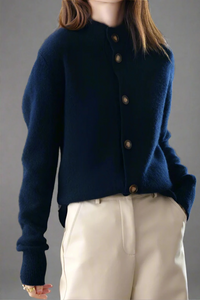 Damen anspruchsvoller gemütlicher Cardigan | Warmer – Marine