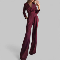 Damen anspruchsvoller Jumpsuit | Eleganter – Bordeaux