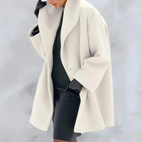 Damen anspruchsvoller warmer Mantel | Winter – Weiß
