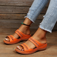 Damen atmungsaktive Sommersandalen | bequem – Orange
