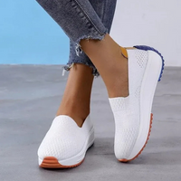 Damen atmungsaktive Walkingschuhe | Bequeme – Weiß