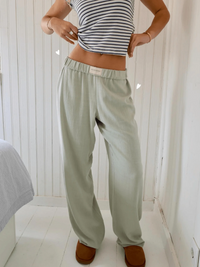 Damen bequeme Loungehose | Leichte – Grün