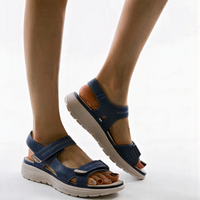 Damen bequeme Walkingsandalen | Riemchen – Blau