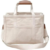 Elfriede | Damen Canvas Tote Bag Groß Mehrtaschen Crossbody Shopper – Beige