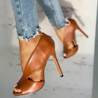 Damen elegante klassische Stiletto-Absätze | Hohe – Braun