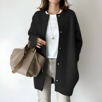 Damen eleganter Herbst-Cardigan | Strick – Schwarz
