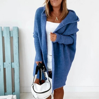 Damen eleganter langer Cardigan | Strick – Blau