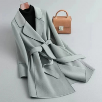 Damen eleganter Mantel | Herbst – Grau