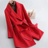 Damen eleganter Mantel | Herbst – Rot