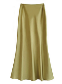 Damen eleganter Maxirock | Lang – Gelb