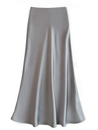 Damen eleganter Maxirock | Lang – Grau