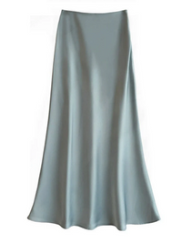 Damen eleganter Maxirock | Lang – Hellblau