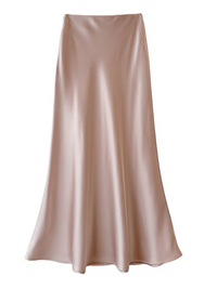 Damen eleganter Maxirock | Lang – Rosa
