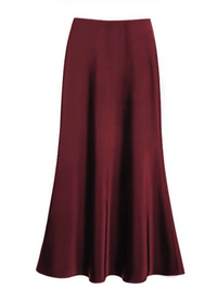Damen eleganter Maxirock | Lang – Rot
