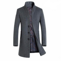 Herren eleganter weicher strickjacke | Lang – Grau
