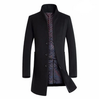 Herren eleganter weicher strickjacke | Lang – Schwarz