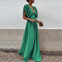Damen elegantes Kleid für Hochzeitsgäste | Maxi – Grün