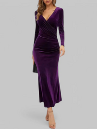 Damen elegantes langes Abendkleid | Maxi – Lila