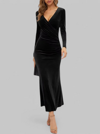 Damen elegantes langes Abendkleid | Maxi – Schwarz