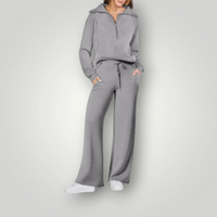 Damen elegantes Loungewear-Set | Zweiteiler – Grau
