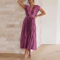 Damen elegantes Vintage-Cocktailkleid | Midi – Lila
