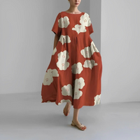 Damen Geblümtes Mutterschaft Sommerkleid | Midi – Rot