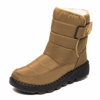 Marie | Damen Gefütterte Wasserdichte Rutschfeste Knee High Boots Thermostiefel – Khaki