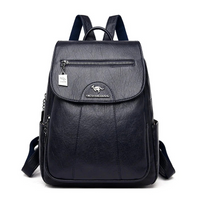 Damen geräumiger Rucksack | reißverschluss – Marine