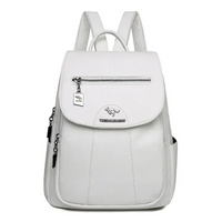Damen geräumiger Rucksack | reißverschluss – Weiß