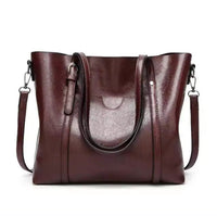 Katharina | Damen Geräumige Kunstleder Schulter Tote Bag Umhängetasche – Kaffee