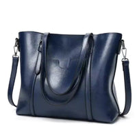 Katharina | Damen Geräumige Kunstleder Schulter Tote Bag Umhängetasche – Blau
