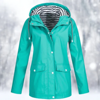 Damen Winter Regenjacke | Wasserdichte – Türkis