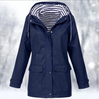 Damen Winter Regenjacke | Wasserdichte – Marineblauw