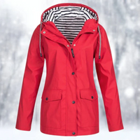 Damen Winter Regenjacke | Wasserdichte – Rot