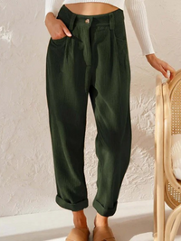 Damen klassische Cordhose | Sommer – Grün