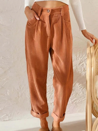Damen klassische Cordhose | Sommer – Orange