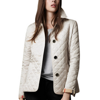 Damen klassische gesteppte Jacke | Leicht – Weiß