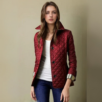 Damen klassische gesteppte Jacke | Leicht – Bordeaux