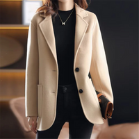 Damen klassischer Blazermantel | Warme – Beige