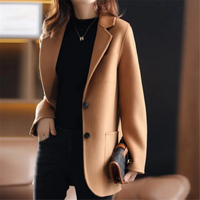 Damen klassischer Blazermantel | Warme – Camel