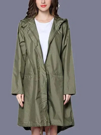 Damen klassischer Outdoor-Regenmantel | Wasserdichte – Grün